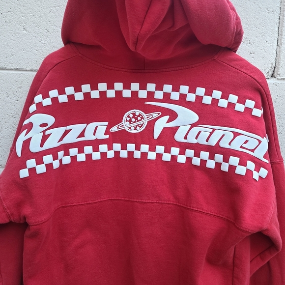Disney | Pizza Planet Toy Story Spirit Jersey Zip Hoodie For Adults Size Small - Picture 15 of 15